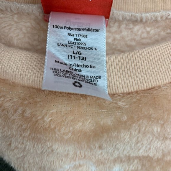 Disney Sweatshirt Mickey Mouse Pink Fleece Crewneck Cozy - Picture 8 of 11